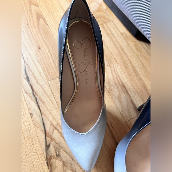 Jessica Simpson ombré black and white platform pointed heels - Picture 7 of 16